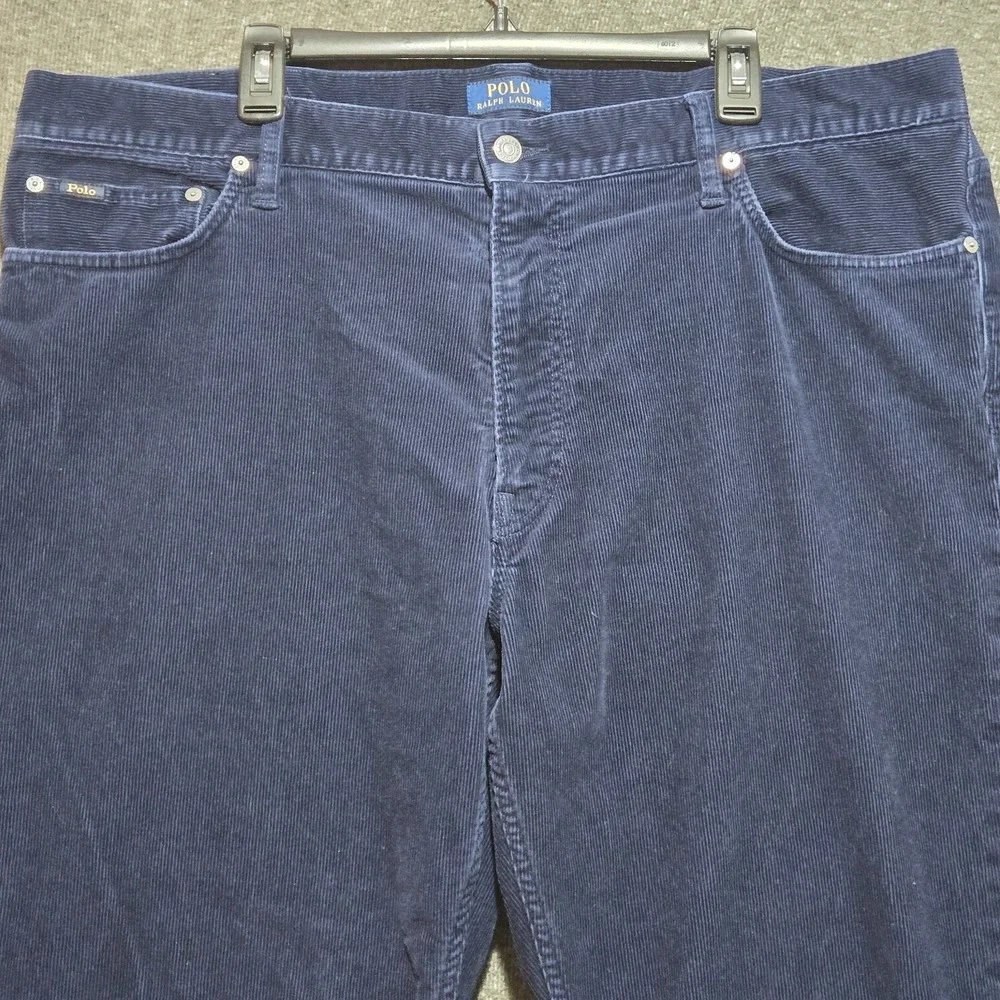 Polo‎ Ralph Lauren Corduroy Pants Mens Size 42 Big 42x30 Blue Preppy